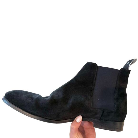 PS Paul Smith Navy Suede Ankle Boots Men\'s Chelsea Shoes Elastic Side Gore UK11 main image 9